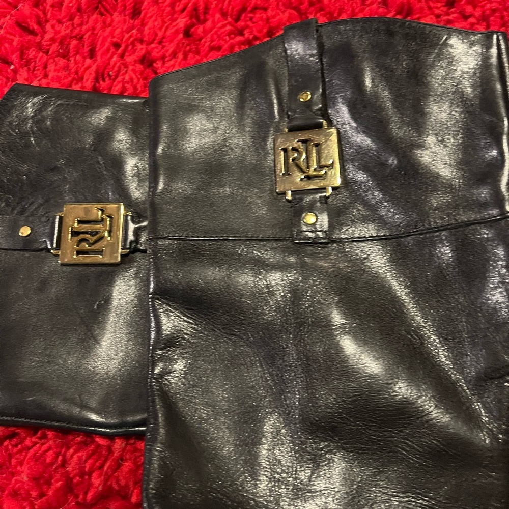 RLL Ralph Lauren black leather riding boots. Size 8 - Picture 4 of 7